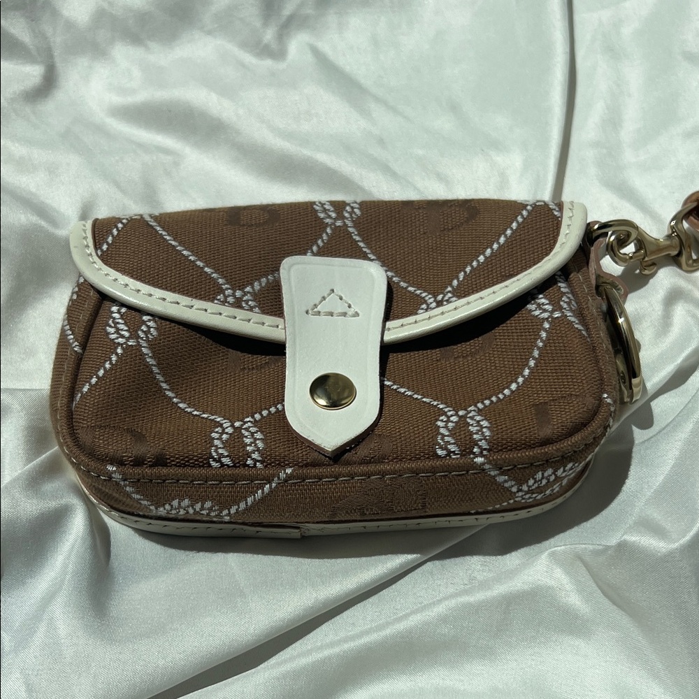 Dooney and Bourke Brown and White Women's Wristlet